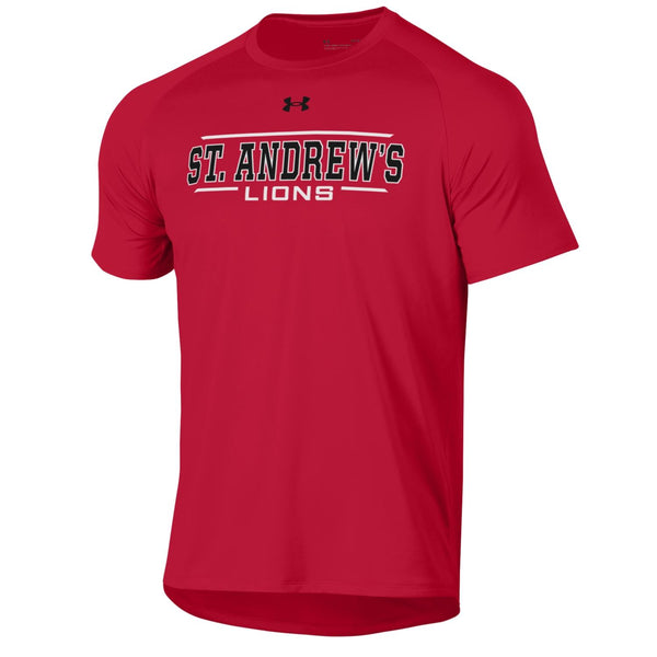 Adult UA Red St. Andrew's Lions Red Tech T Shirt