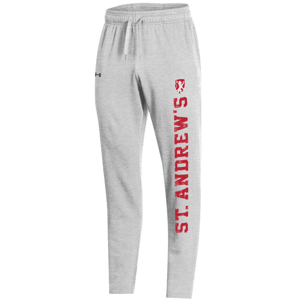 Adult UA Silver Grey Open Bottom Sweatpants