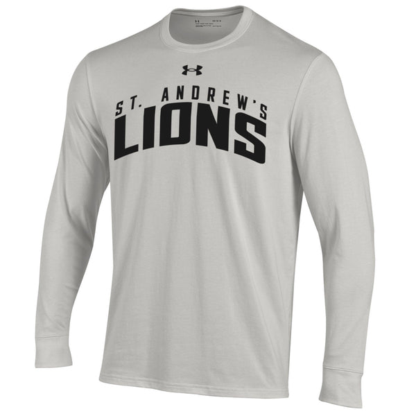 Adult UA SIlver Grey with Black Lions Long Sleeve Shirt