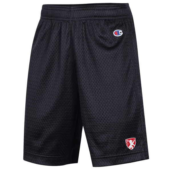 Boys Champion Classic Black Mesh Shorts