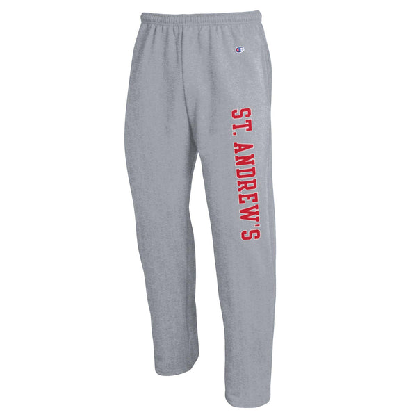 Champion Adult Open Bottom  Heather Grey Sweatpants