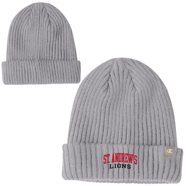 Soft Grey Ribbed Champion Winter Hat