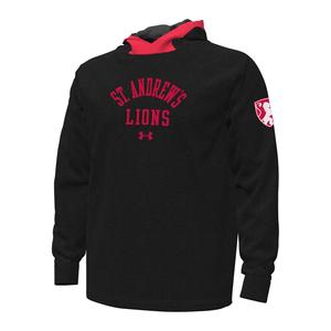 Adult UA Gameday Black w/ Red Trim Hoodie