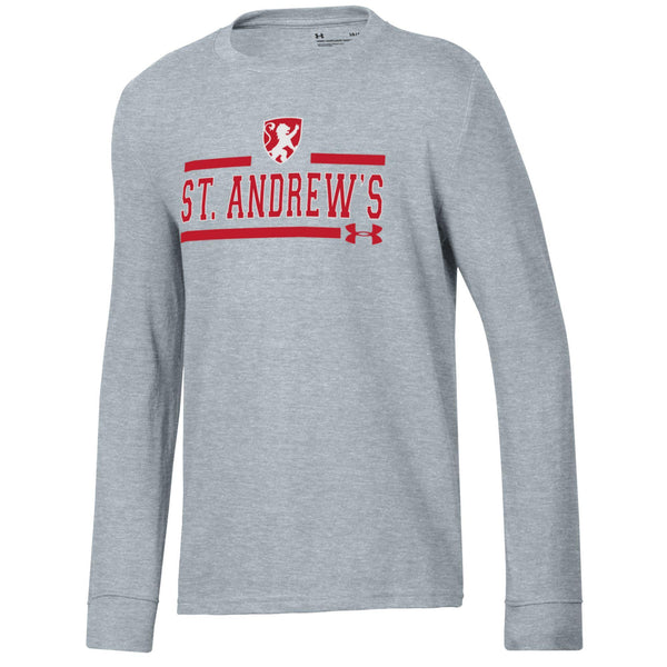 Youth UA Steel Grey with Bars Cotton Long Sleeve Shirt