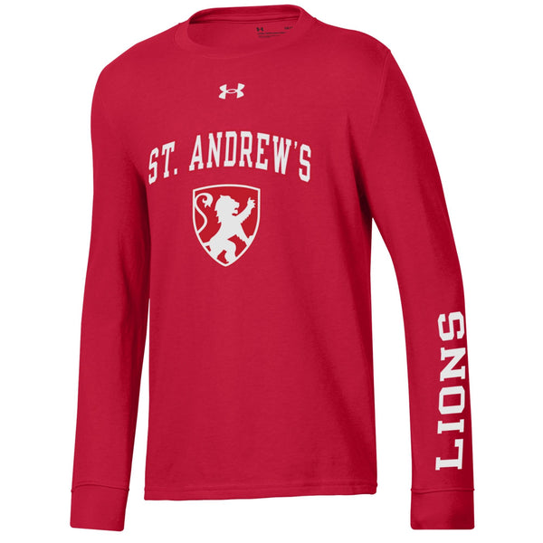 Youth UA Performance Cotton Long Sleeve w/ "Lions" on the Sleeve