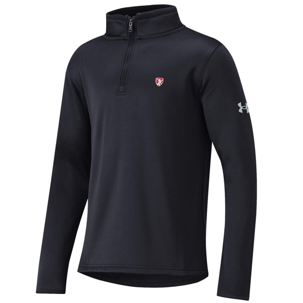 Youth UA Black  1/4 Zip Fleece