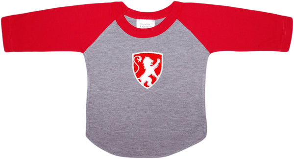 Baseball Shirt - Creative Knitwear- Red/Grey