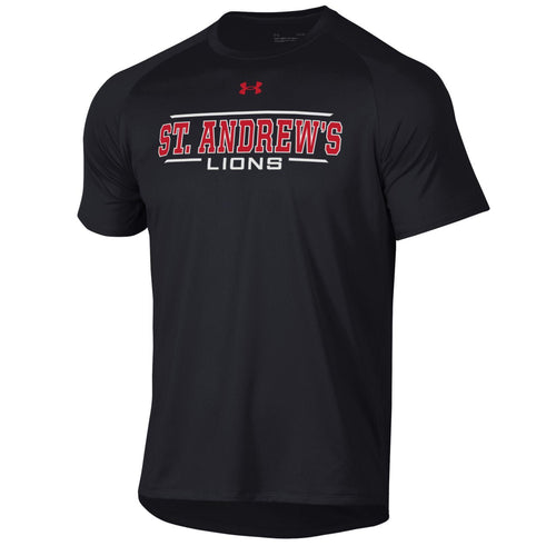 Adult UA Black St. Andrew's Lions Tech T Shirt