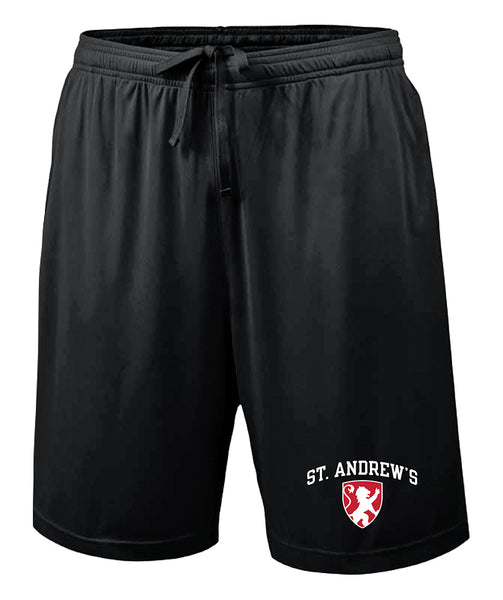 Mens Two Pocket Black St. Andrew's Athletic Shorts