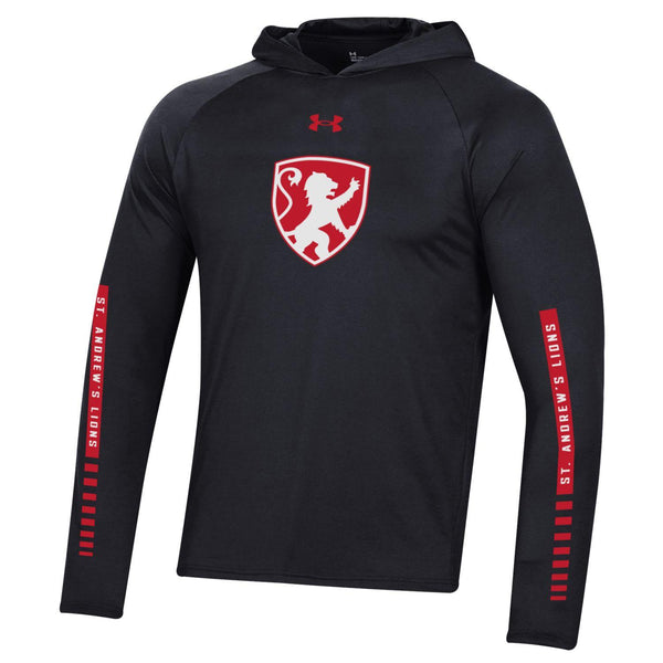 UA Long SLeeve Black Lightweight Tech Hoodie (T-Shirt weight)