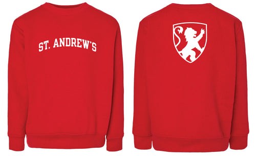 Youth Super Soft Red Crewneck Sweatshirt