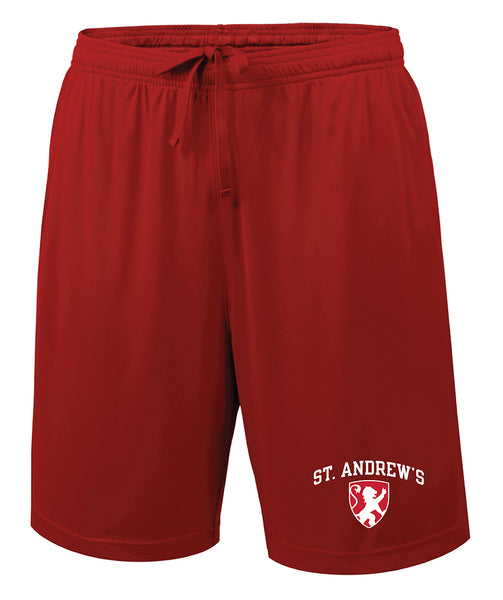 Boys Two Pocket Red St. Andrew's Athletic Shorts