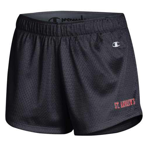 Women's Black Mesh Shorts