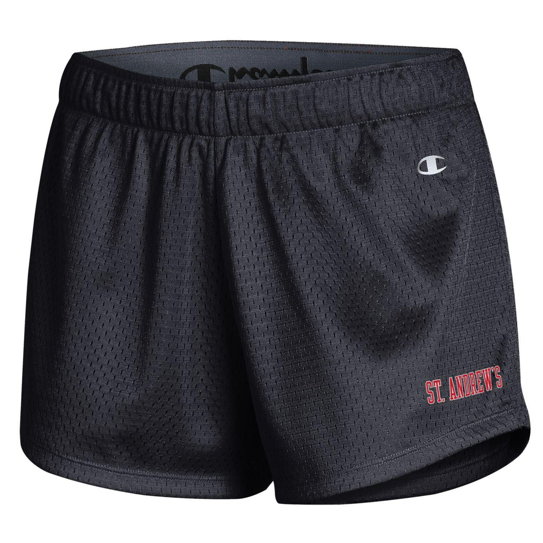 Women's Champion Black Mesh Shorts